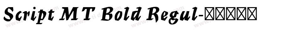 Script MT Bold Regul字体转换